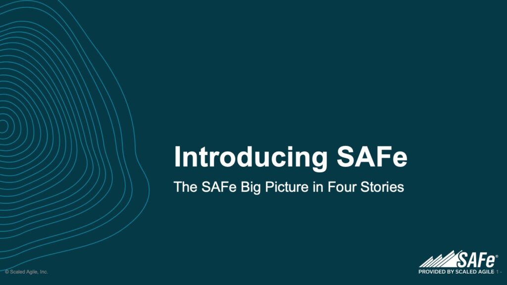 cover slide for the presentation titled Introducing safe, the safe big picture in four stories